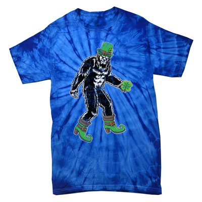 Retro Big Foot Leprechaun St Patrick's Day Sasquatch Lover Great Gift Tie-Dye T-Shirt