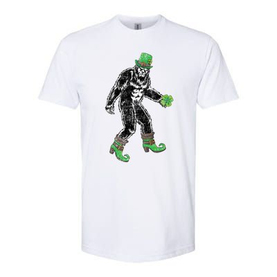 Retro Big Foot Leprechaun St Patrick's Day Sasquatch Lover Great Gift Softstyle CVC T-Shirt