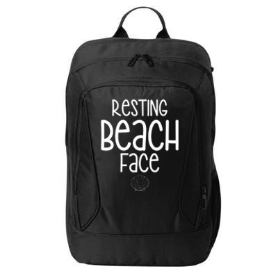 Resting Beach Face Funny Vacation City Backpack