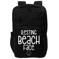Resting Beach Face Funny Vacation Impact Tech Backpack