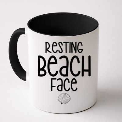Resting Beach Face Funny Vacation Mug