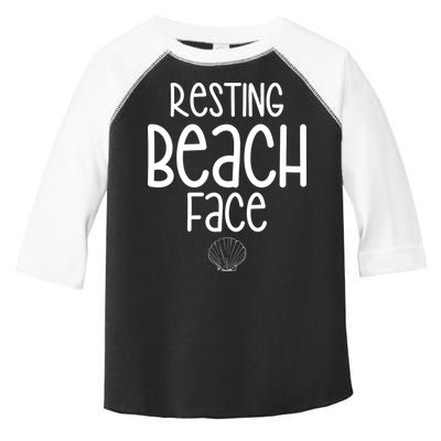 Resting Beach Face Funny Vacation Toddler Fine Jersey T-Shirt