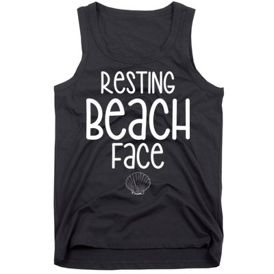 Resting Beach Face Funny Vacation Tank Top