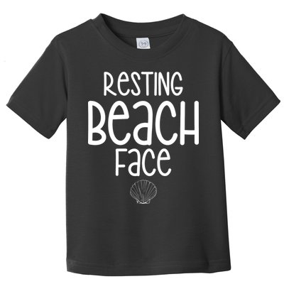 Resting Beach Face Funny Vacation Toddler T-Shirt