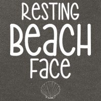 Resting Beach Face Funny Vacation Cotton Canvas Backpack