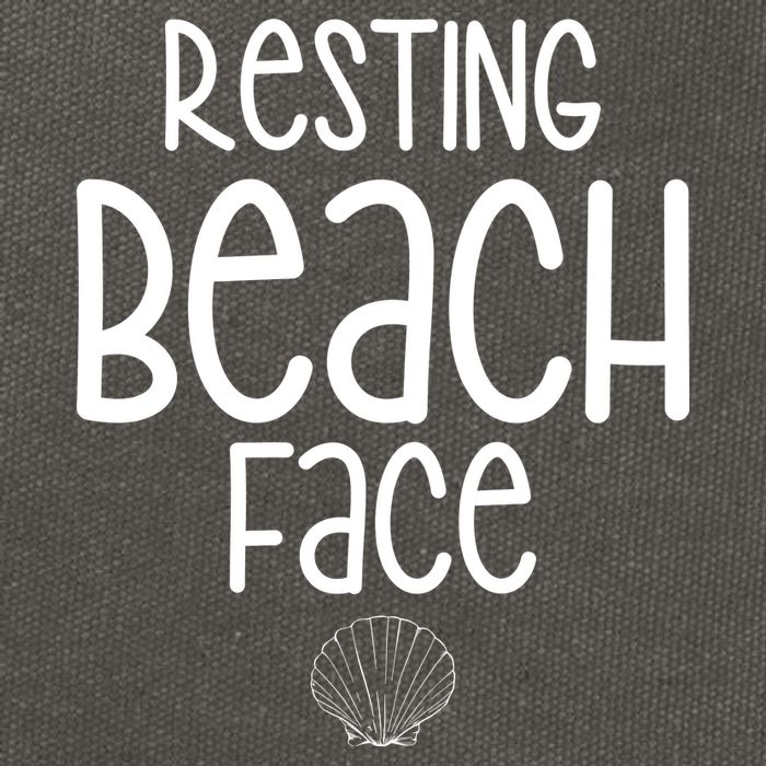 Resting Beach Face Funny Vacation Cotton Canvas Backpack