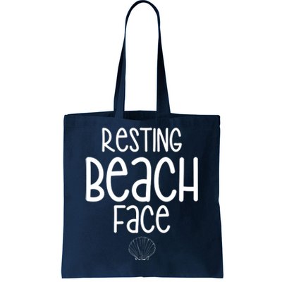 Resting Beach Face Funny Vacation Tote Bag