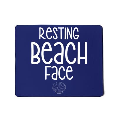 Resting Beach Face Funny Vacation Mousepad