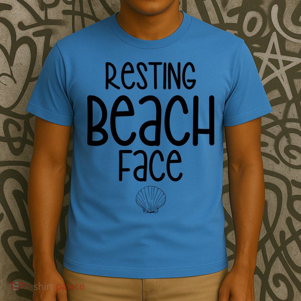 Resting Beach Face Funny Vacation T-Shirt