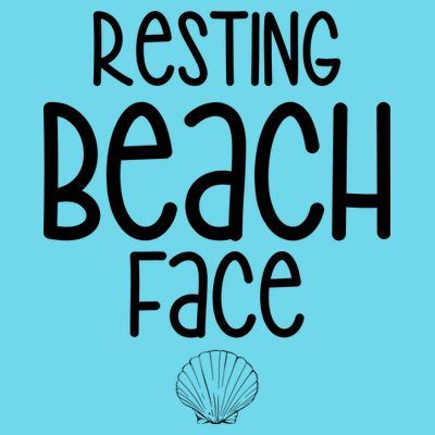Resting Beach Face Funny Vacation T-Shirt