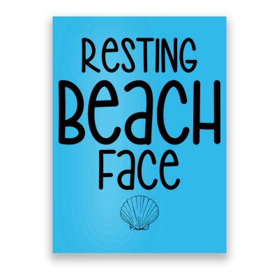 Resting Beach Face Funny Vacation Poster