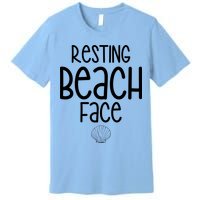 Resting Beach Face Funny Vacation Premium T-Shirt