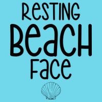Resting Beach Face Funny Vacation Premium T-Shirt