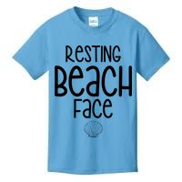 Resting Beach Face Funny Vacation Kids T-Shirt