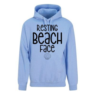 Resting Beach Face Funny Vacation Unisex Surf Hoodie