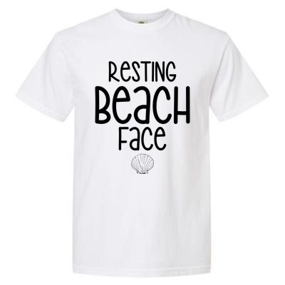 Resting Beach Face Funny Vacation Garment-Dyed Heavyweight T-Shirt