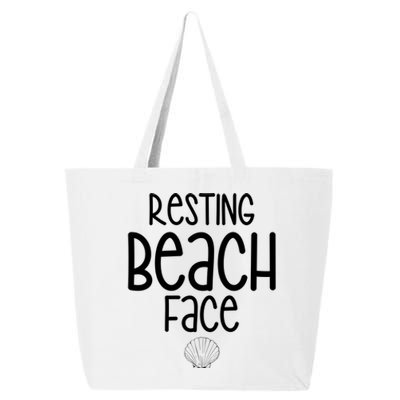 Resting Beach Face Funny Vacation 25L Jumbo Tote