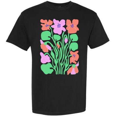 Retro Boho Flowers Floral Pattern Garment-Dyed Heavyweight T-Shirt