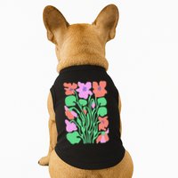 Retro Boho Flowers Floral Pattern Doggie Tank