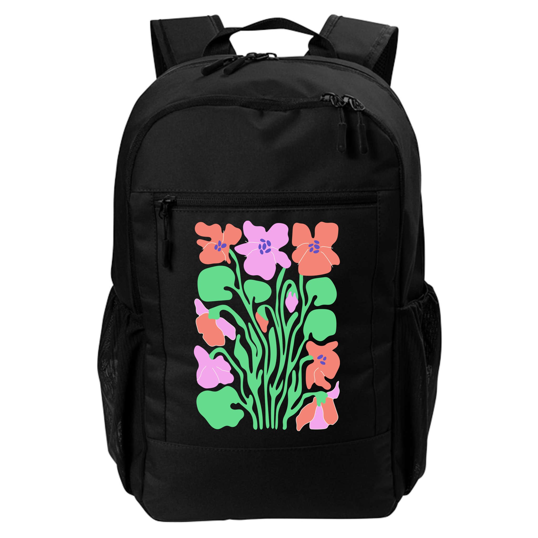 Retro Boho Flowers Floral Pattern Backpack