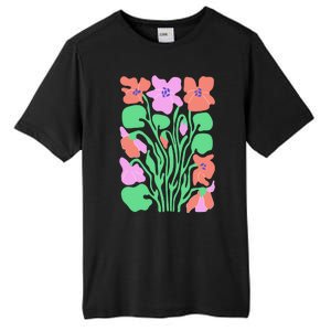 Retro Boho Flowers Floral Pattern Tall Fusion ChromaSoft Performance T-Shirt