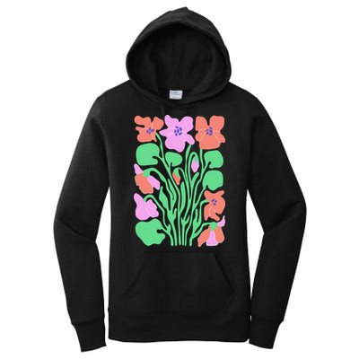 Retro Boho Flowers Floral Pattern Women's Pullover Hoodie
