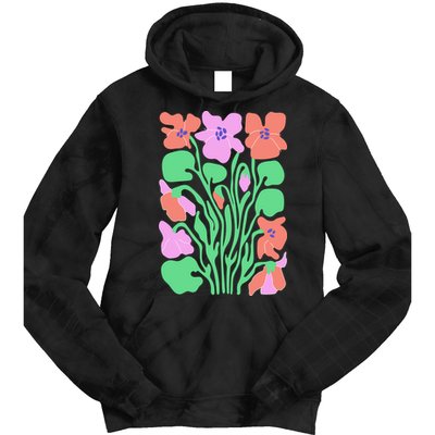 Retro Boho Flowers Floral Pattern Tie Dye Hoodie