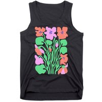Retro Boho Flowers Floral Pattern Tank Top