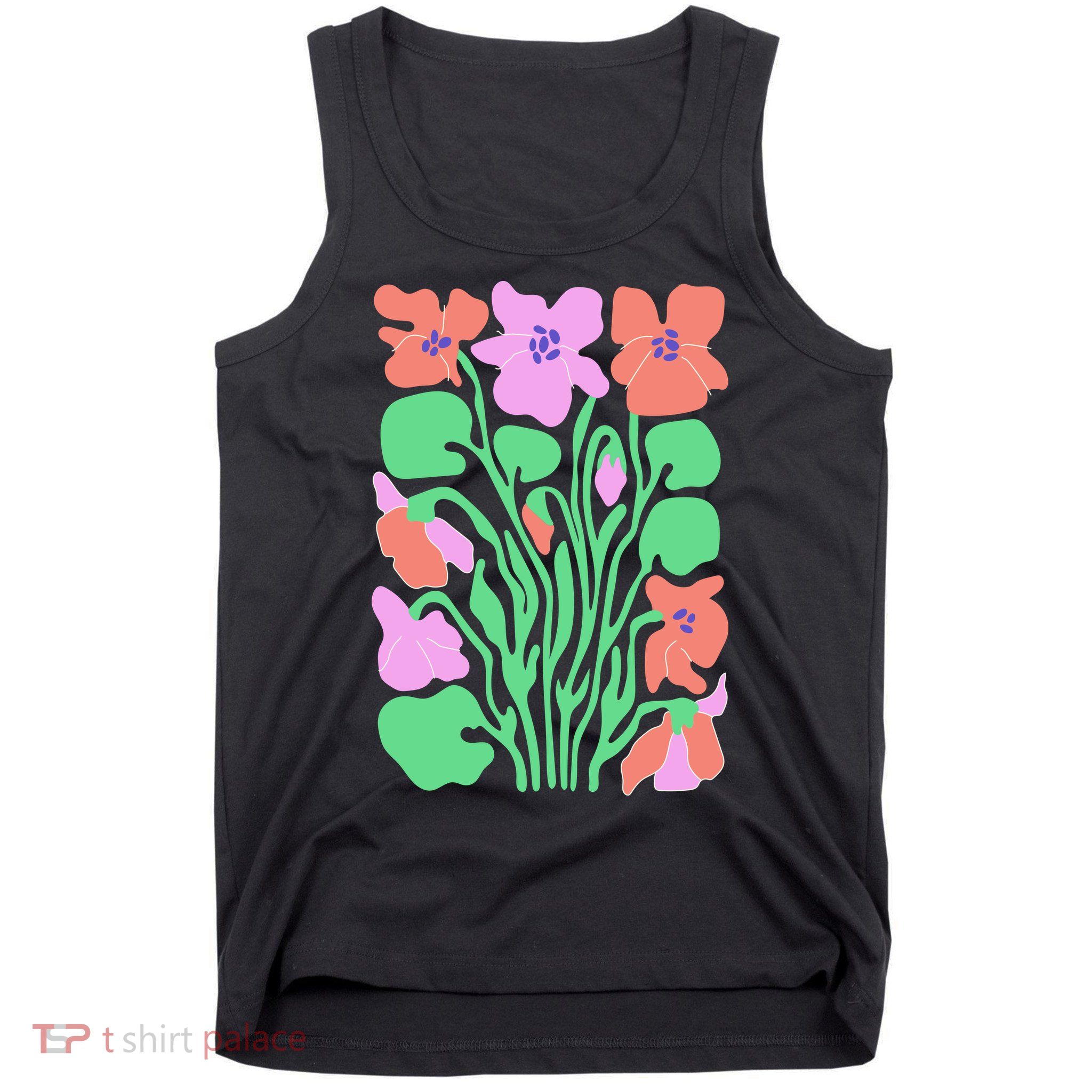 Retro Boho Flowers Floral Pattern Tank Top