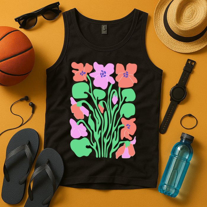 Retro Boho Flowers Floral Pattern Tank Top