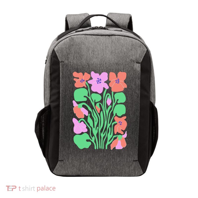 Retro Boho Flowers Floral Pattern Vector Backpack