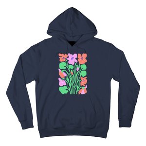 Retro Boho Flowers Floral Pattern Hoodie