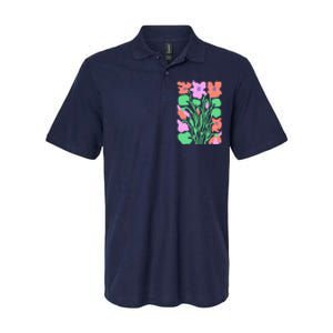 Retro Boho Flowers Floral Pattern Softstyle Adult Sport Polo