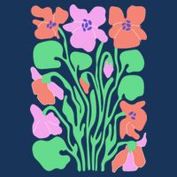 Retro Boho Flowers Floral Pattern Infant Baby Jersey Bodysuit