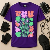 Retro Boho Flowers Floral Pattern Performance Shirt