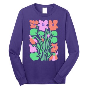 Retro Boho Flowers Floral Pattern Long Sleeve Shirt