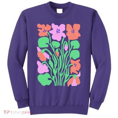 Retro Boho Flowers Floral Pattern Sweatshirt