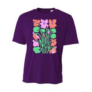 Retro Boho Flowers Floral Pattern Performance Sprint T-Shirt