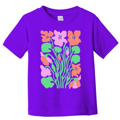 Retro Boho Flowers Floral Pattern Toddler T-Shirt