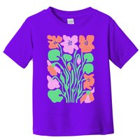 Retro Boho Flowers Floral Pattern Toddler T-Shirt