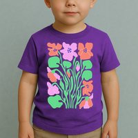 Retro Boho Flowers Floral Pattern Toddler T-Shirt