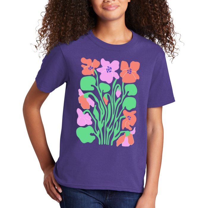 Retro Boho Flowers Floral Pattern Kids T-Shirt