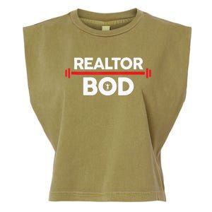 Realtor Bod Funny Real Estate Agent Exercise Gym Garment-Dyed Women's Muscle Tee