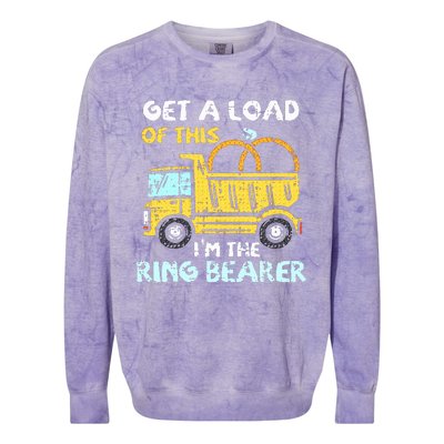 Ring Bearer Funny Wedding Party Truck Boy Colorblast Crewneck Sweatshirt