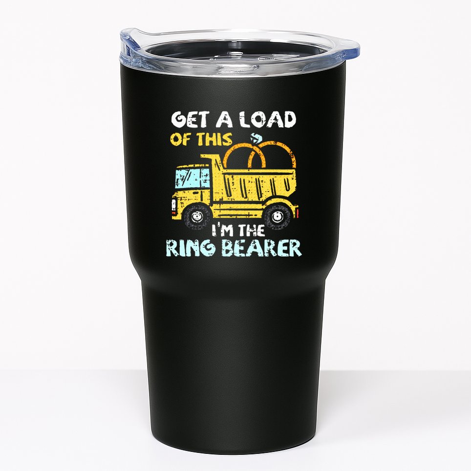 Ring Bearer Funny Wedding Party Truck Boy Tumbler