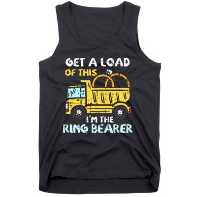 Ring Bearer Funny Wedding Party Truck Boy Tank Top