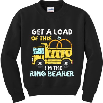 Ring Bearer Funny Wedding Party Truck Boy Kids Sweatshirt