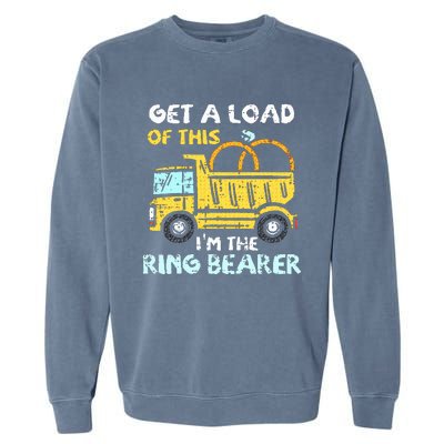 Ring Bearer Funny Wedding Party Truck Boy Garment-Dyed Sweatshirt