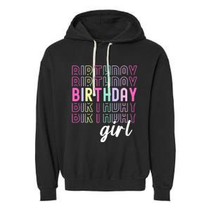 Retro Birthday For Girl Awesome Cute Birthday Party Garment-Dyed Fleece Hoodie