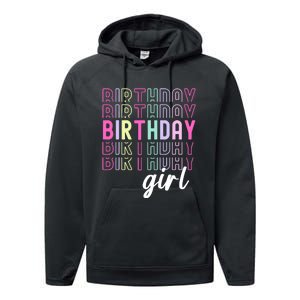 Retro Birthday For Girl Awesome Cute Birthday Party Performance Fleece Hoodie